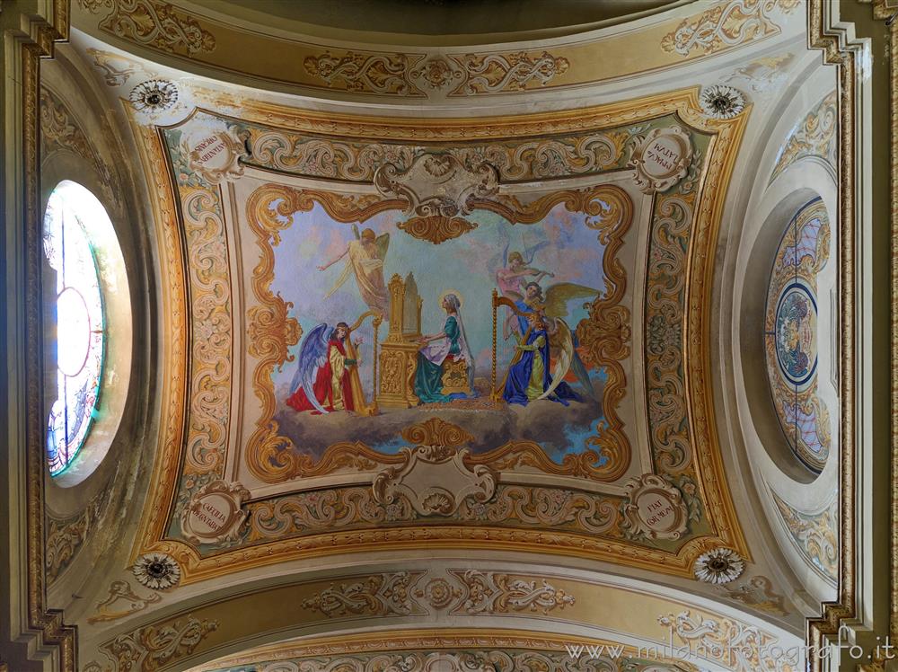 Andorno Micca (Biella, Italy) - Frescoes on the ceiling at the entrance of the Church of San Lorenzo